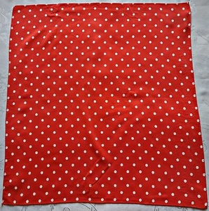 BUFANDA VINTAGE AUTÉNTICA LOGOTIPO HALLHUBER LUNARES ROJO BLANCO SEDA 22" PEQUEÑO CUADRADO - Imagen 1 de 3