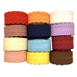 1m/4,5m Spitze Spitzenband Farbwahl Zierband Deko Nähen DIY Basteln Spitzenborte - Imagen 1 de 22