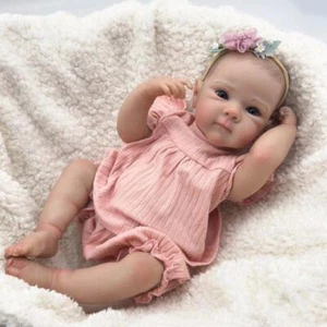 19In Lifelike Reborn Baby Doll Girl Bettie Full Body Waterproof Bath Painted Toy - Imagen 1 de 7