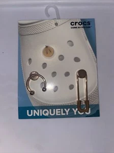 Authentic Rare Retired Crocs Jibbitz Charms Rise Gold safety pin, Spike, Ring - Picture 1 of 4