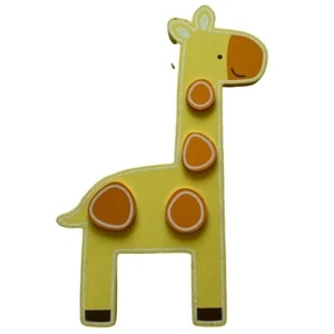 Kidsline jirafa amarillo naranja tablero mdf guardería bebé decoración pared niña niño - Imagen 1 de 8