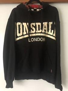 Lonsdale London Hoodie Black Medium Boxing Gym - Picture 1 of 4