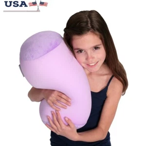 Microbead Squishy Bett Kissen Luftig Kuschelig Nackenstütze Schlafsaal Zubehör Lila USA - Bild 1 von 6
