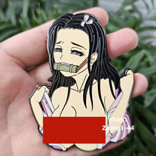Rare Oversized Kamado Nezuko Metal Badge Pin Anime Demon Slayer Collectible