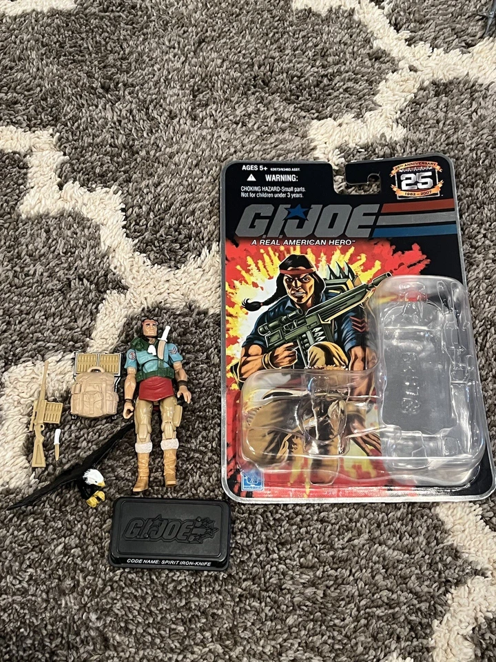 GI Joe 25 Aniversario SPIRIT IRON CUCHILLO Rastreador Completo 3.75 Figura Hasbro Foto 1 de 1