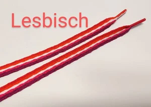 Lesbisch Schnürsenkel, Paar ca. 100 cm, lesbian shoe laces - Bild 1 von 2