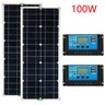 2 Set Solarpanel Solarmodul 100W 100 Watt 12V Solarzelle Wohnmobil Wohnwagen