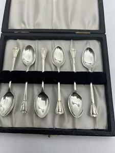 Fine Set Of 6 Solid Silver Tea Spoons In Original Box. Hallmark Birmingham 1947 - Picture 1 of 20