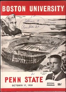 1959 Boston University vs Penn State Nittany Lions Souvenir Football Program - Picture 1 of 9