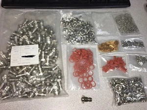 100 NEW TNC Female Straight Jack Bulkhead Clamp Style Connector for RG Cable NOS - Picture 1 of 8