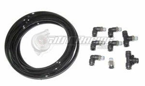 PUSH LOCK Black Vacuum Fitting Kit Turbo Wastegate & Solenoid for Turbo Vehicles - Picture 1 of 2