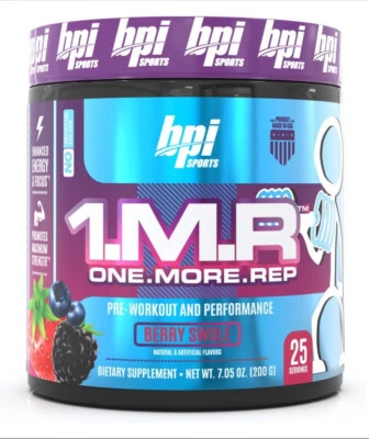 Polvo preentrenamiento BPI Sports 1MR, sabor a bayas, exp 10/2026, nuevo, sellado Foto 1 de 4