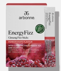 Arbonne EnergyFizz Ginseng Fizz Sticks - Pomegranate Flavour 30 stick pack