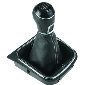 Schaltsack Schaltknauf weisse Naht VW Golf 5 6 Scirocco Jetta 5 Gang 5WB12S - Bild 1 von 3