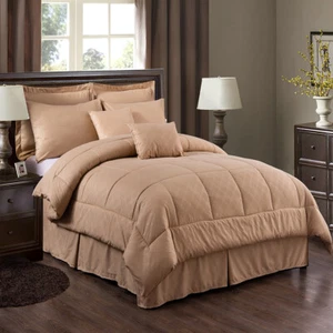 10 Piece Luxury Down Alternative Comforter Set with Shams All Season Comforter - Picture 1 of 47