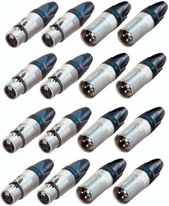 Lot of 16 (8 each) New Neutrik NC3FXX Female XLR & NC3MXX Male XLR Connectors - Picture 1 of 1