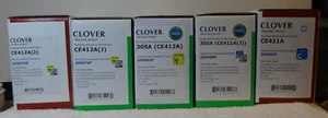 NOUVEAU chariots de toner Clover Imaging HP 305A 5x CE411A(J) et ce412A(J) cyan et jaune - Photo 1/2