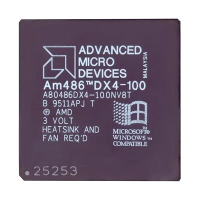 Processore AMD Am486 DX4-100 A80486DX4-100NV8T 100Mhz Presa Pga 168 - Immagine 1 di 2