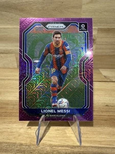 Lionel Messi 2021-22 Panini Chronicles Soccer Purple Mojo Prizm - Picture 1 of 2