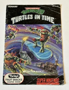 Manual de instrucciones Super Nintendo SNES solo TMNT Turtles in Time Mutant Ninja IV - Imagen 1 de 1