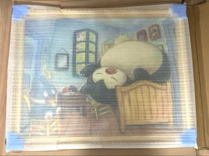 COA Pokemon Snorlax Van Gogh Museum Canvas Art Frame Limited Edition M 65×50cm - Picture 1 of 3