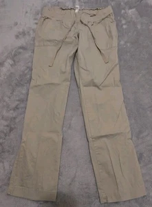 Old Navy Maternity Pants Women's Medium Beige Elastic Stretch Draw String Cotton - Picture 1 of 7