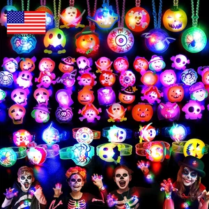 85PCS Halloween Party Favors Bulk, 50 Rings, 20 Brooches, 7 Necklaces, 8 Bracele - Picture 1 of 6