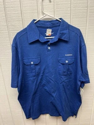 Camisa Kangol Abotonada Azul Para Hombre XL Bordada Nueva con Etiquetas 100% Algodón Ropa de Calle Foto 1 de 4