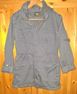 W Neu H&M Boho Cargo Parka Jacke S 36 38 Marine blau gold Sailor 80er 90er 00er - Bild 1 von 4