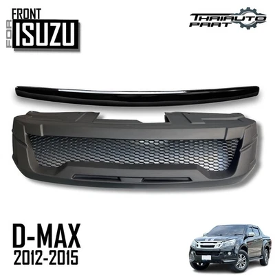 Para Isuzu DMAX D-MAX 2012-2015 Parrilla delantera Malla con capó de línea delantera Borde Foto 1 de 4