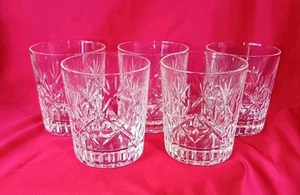 Set Of 5 Small Cut Crystal Whisky Glasses Made By Waverley Crystal Edinburgh - Picture 1 of 7