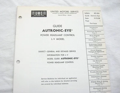 Cadillac Chevrolet Pontiac Olds 1959 original GM guía de servicio automático 59 nuevo en stock Foto 1 de 4