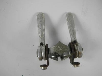 Vintage Campagnolo Shift Lever Set Patent Shifter Set Down Tube Clamp - Image 1 of 4