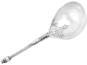 Antique Norwegian Silver Spoon 41.7g Length 14.9cm 