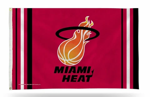 Miami Heat Flag Banner 3x5 Retro Design Premium Outdoor House Basketball Cover