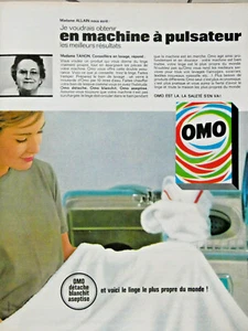 PUBLICITÉ DE PRESSE 1963 LA LESSIVE OMO DÉTACHE BLANCHIT ASEPTISE - Picture 1 of 1