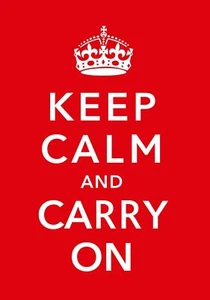 Keep Calm and Carry On Vintage Motivational Retro Poster Wall Art Print Picture - Picture 1 of 3