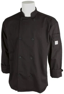 Mercer Millennia Cutlery Unisex Black Chef Coat | Large - Picture 1 of 1