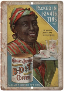 Carhart & Brother Vintage Kaffee Werbung 12" x 9" Reproduktion Blechschild N113 - Bild 1 von 1