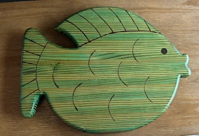 Lazy Susan wooden fish shape - Image 1 of 4