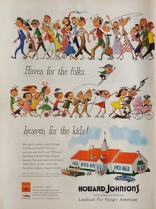 1950 vintage Howard Johnson's heladería y restaurante tienda anuncio impreso - Imagen 1 de 1