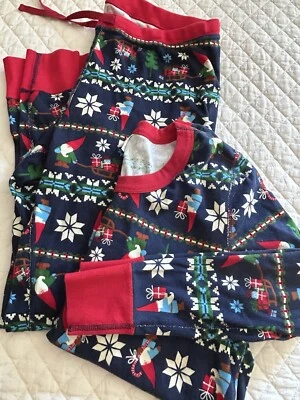 Hanna Andersson Gnome Sweet Gnome Pajamas Lounge Set Christmas Fair Isle XL - Image 1 of 4