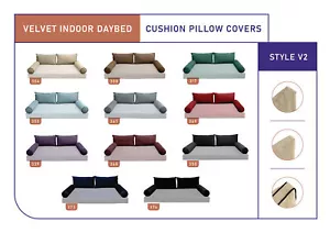 STYLE V2 - Velvet Indoor Daybed Bolster Backrest Cushion Pillow |COVERS ONLY| - Picture 1 of 134