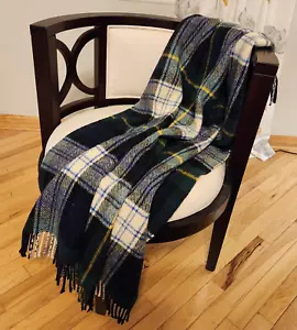 Burns Country Dress Gordon Tartan Plaid Scotland 100% Wool 49"x34" Throw - Bild 1 von 7