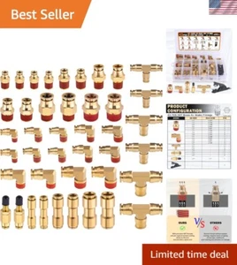 Professional Quality 43 PCS Brass DOT Air Brake Fittings with Schrader Valve - Foto 1 di 8