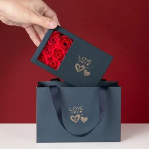 Eternal Red Roses Gift Box Preserved Flower Jewelry Gift Box - Picture 1 of 12