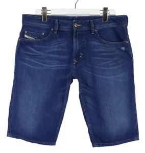 Diesel Thashort 0827E Shorts Herren W34 Denim Distressed Verblichen Schnurrhaare - Bild 1 von 8