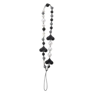 Set of 2 Handy Kette Telefon Lanyards Telefonkette Mit Herzperlen - Zdjęcie 1 z 12