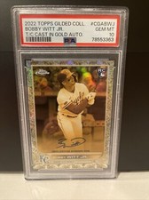 2022 Topps Gilded Collection Bobby Witt Jr. RC Auto 137/199 No. CGA-BWJ PSA 10 