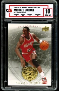 2009-10 Upper Deck HALL OF FAME LEGACY GOLD #6 ~ Michael Jordan ~ GRADED CG 10 - Picture 1 of 2